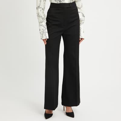 Black High Waisted Wide Leg Trousers