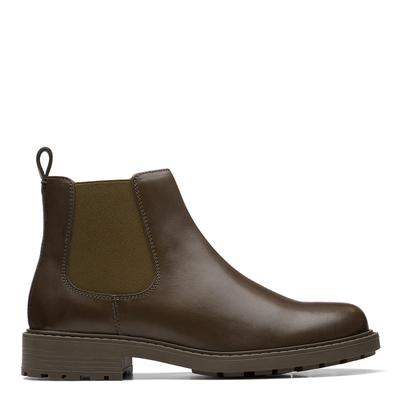 Olive Leather Orinoco Lane Ankle Boots