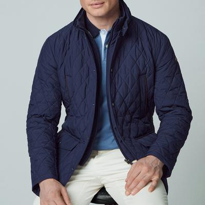 Navy Quilted Jacket