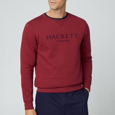 Red Branded Cotton Blend Sweatshirt