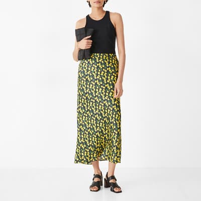 Yellow/Black Simone Maxi Skirt
