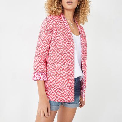 Red/White Neri Reversible Quilted Jacket