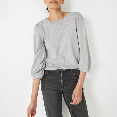 Grey Cotton Mimi T-Shirt