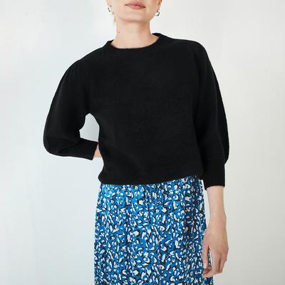 Black Hattie Wool Blend Jumper