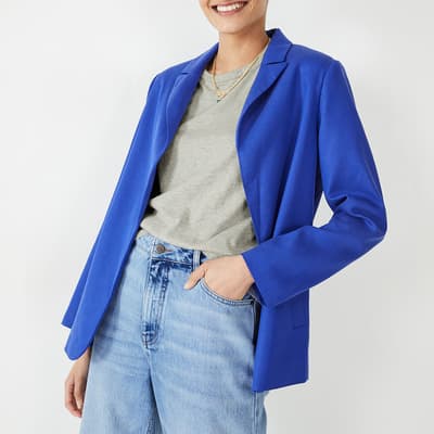 Blue Kasia Relaxed Single Breasted Blazer