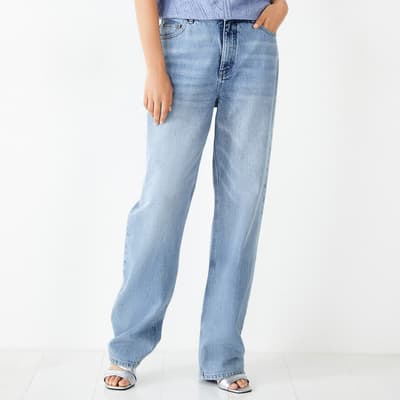 Light Blue Remy Straight Relaxed Jeans