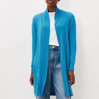 Blue Louise Linen Longline Cardigan