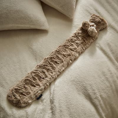 Serenity Extra Long Hot Water Bottle, Snow Leopard