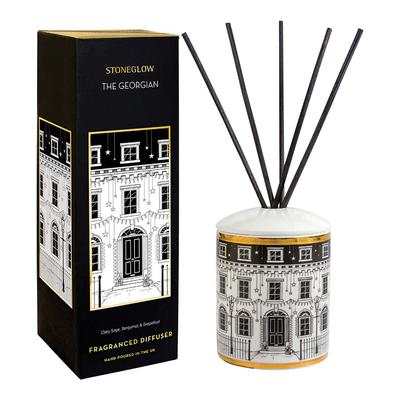 Clary Sage, Bergamot & Grapefruit Ceramic Reed Diffuser 200ml - The Georgian - Keepsake