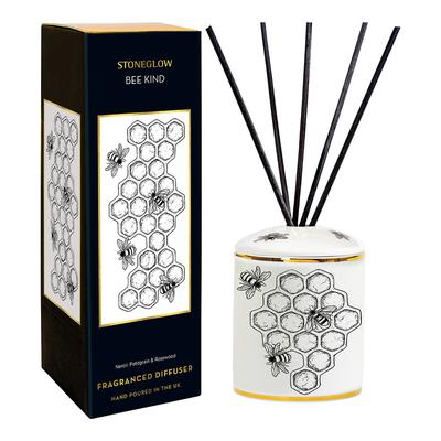 Neroli, Petitgrain & Rosewood Ceramic Reed Diffuser 200ml - Bee Kind - Keepsake