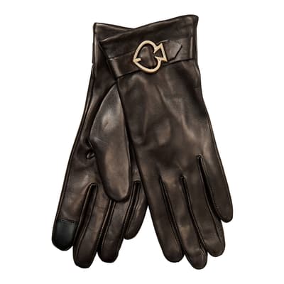Black Spade Buckle Gloves