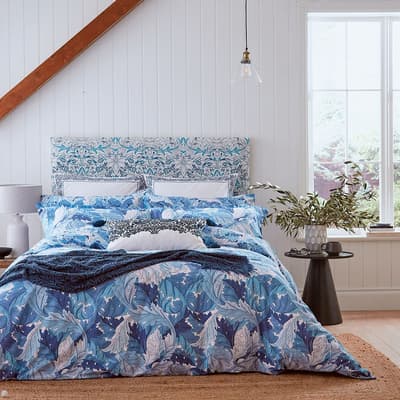 Acanthus King Duvet Cover, Woad