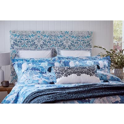 Acanthus Pair of Pillowcases, Woad