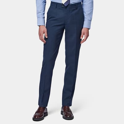 Navy Classic Plain Front Trousers