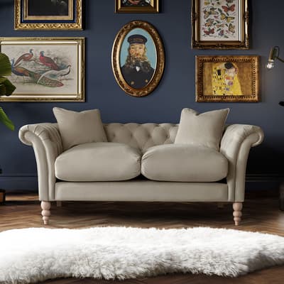 The Mayfair Medium Sofa, Velvet Putty