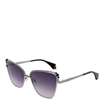 Satin Silver Ada Sunglasses