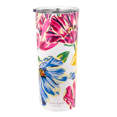 Stainless Steel Tumbler, Painted Tulips