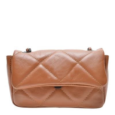 Brown Leather Top Handle Bag