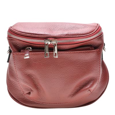 Red  Leather Shoulder Bag
