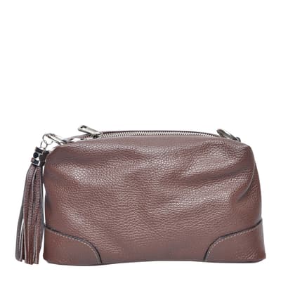 Chocolate Leather Shoulder Bag