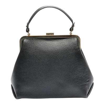 Black Leather Top Handle/Crossbody Bag