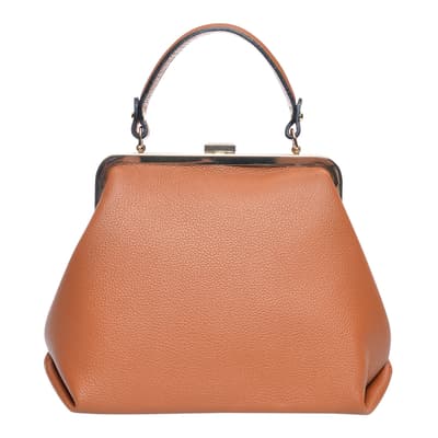 Brown Leather Top Handle/Crossbody Bag