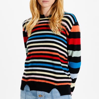 Multi Striped Cashmere And Wool Jumper