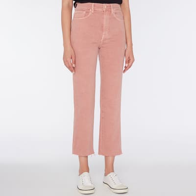 Pink Logan Cropped Stretch Jeans