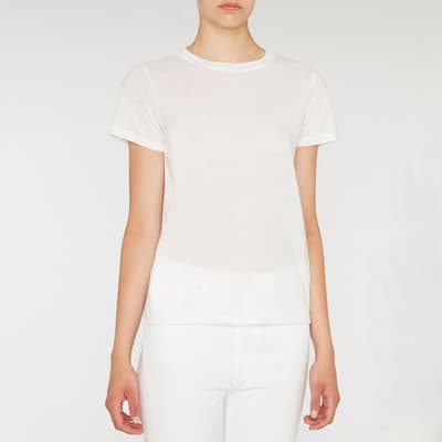 White Liv Cotton Blend T-Shirt