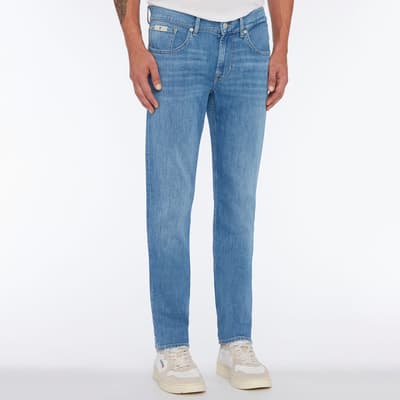 Faded Blue Slimmy Tapered Stretch Jeans