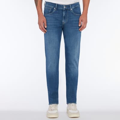 Mid Blue Wash Slimmy Tapered Stretch Jeans