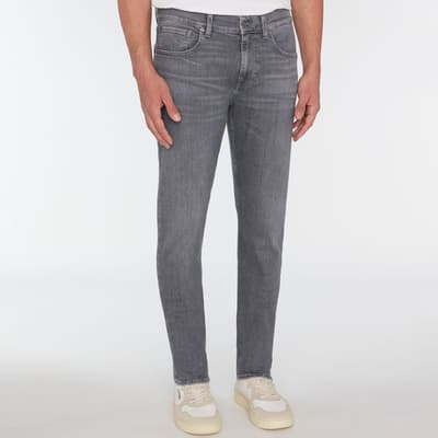 Washed Grey Slimmy Tapered Stretch Jeans