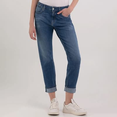 Mid Blue Boy Fit Marty Stretch Jeans