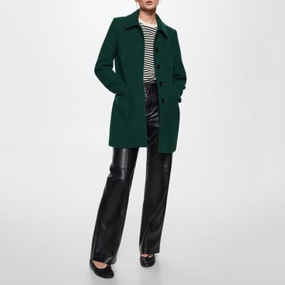 Green Bardot Wool Blend Coat