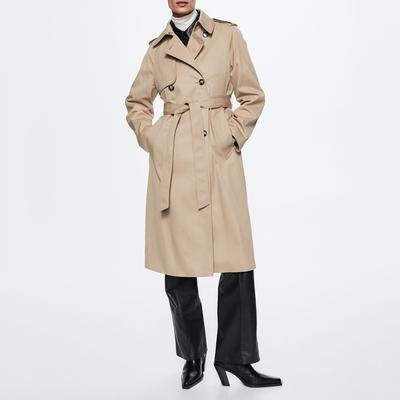 Brown High-Performance Cotton Trench Coat