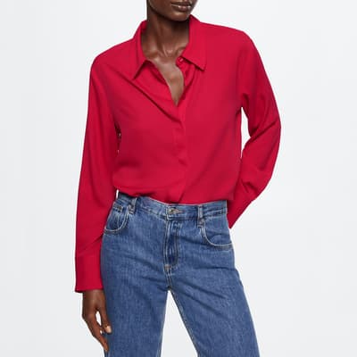 Red Button Blouse