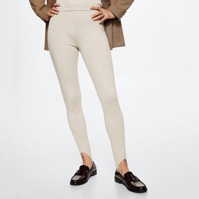 Beige Basic Fuseau Leggings  