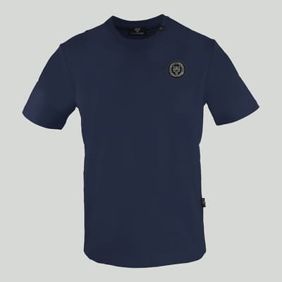 Navy Logo Detailed T-Shirt