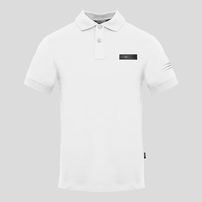 White Claw Print Sleeve Polo Shirt