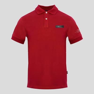 Red Claw Print Sleeve Polo Shirt