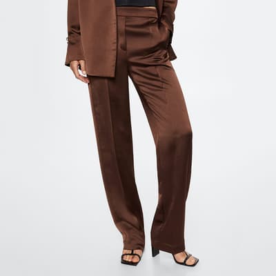 Brown Satin Trousers