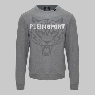 Grey Tiger Logo Detail Sweatshirt