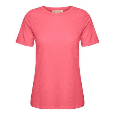 Pink Alma Cotton Blend T-Shirt