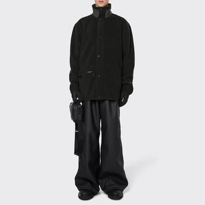 Black Unisex Long Fleece Jacket