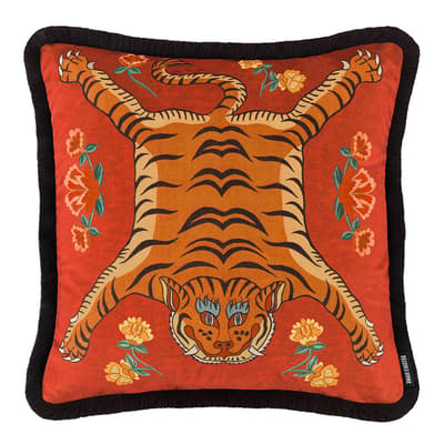 Tibetan Tiger Red Cushion