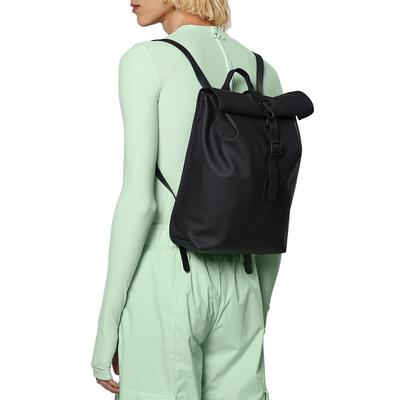 Black Unisex Waterproof Mini Rolltop Rucksack