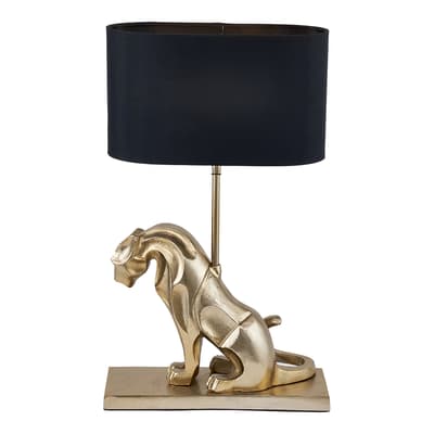 Osa Shiny Gold Metal Jaguar Table Lamp