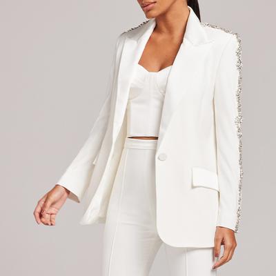White Davina Embellished Blazer
