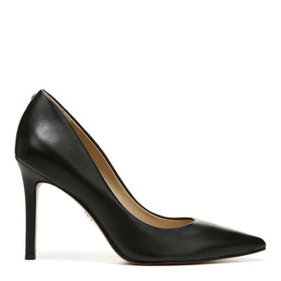 Black Leather Court Shoes