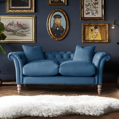 The Mayfair Medium Sofa, Velvet Sky
